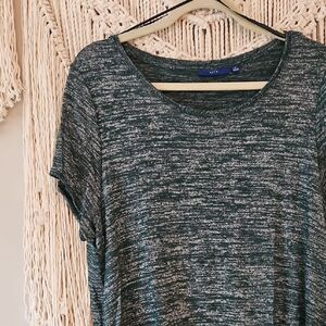 Apt. 9 Women's Heathered Green Short Sleeve Top